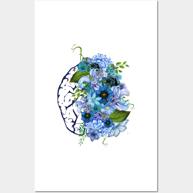 The Flowering Blue Mind Wall Art by VineyardStudio